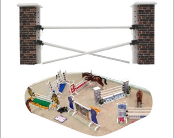 Handcrafted Brick Horse Jump: Breyer Horse Toy Accessory