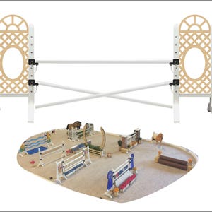 Lattice Arch Jump - Realistic Show Jump for Play or Decoration - Horse lovers enjoy playing with toy horses. Jumps are a fun accessory!