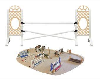 Lattice Arch Show Jump: Toy Horse Accessory, Adjustable Height