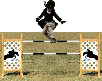Custom - Personalize Kid size horse jump - Hobby Horse Jump - Realistic - Quality Constructed - Portable - Indoor and Outdoor