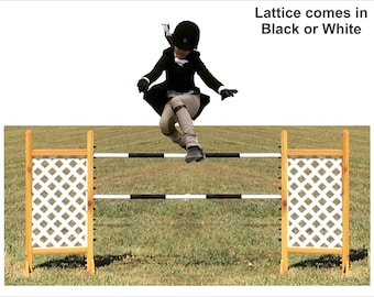 Kids Horse Jump: Cedar Wood Lattice Style, Portable