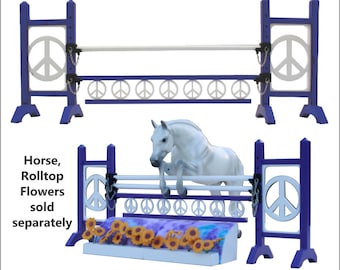 Peace Sign Model Horse Jump: Miniature Breyer Horse Toy