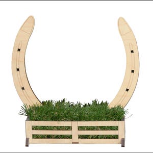 Horse Shoe Jump - Great for Display or Play! - Realistic - Accessory for Toy Horses or Equestrian them Decoration - Quality Wood Constructed
