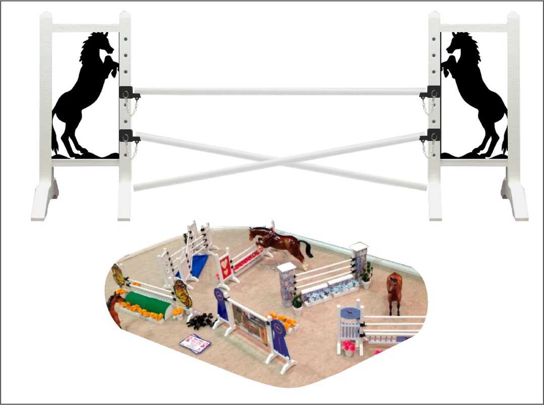 Black Stallion Toy Horse Show Jump Miniature Realistic Horse Toy Accessory Horse Theme