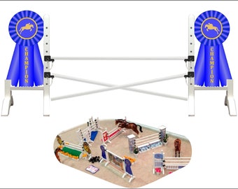 Handcrafted Toy Horse Jump: Blue Ribbon Champion, Breyer Accessory