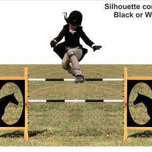 Horse Silhouette - Kid sized horse jump - Hobby Horse - Lightweight - Sturdy - Portable - Realistic - Use for Indoor or outdoor fun!