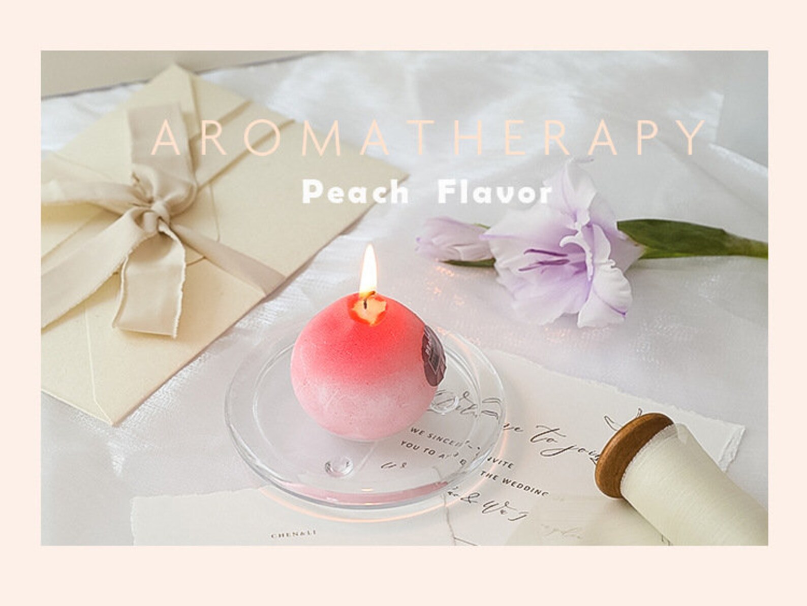 Wax candle pink peach scented candles home decorations party Etsy