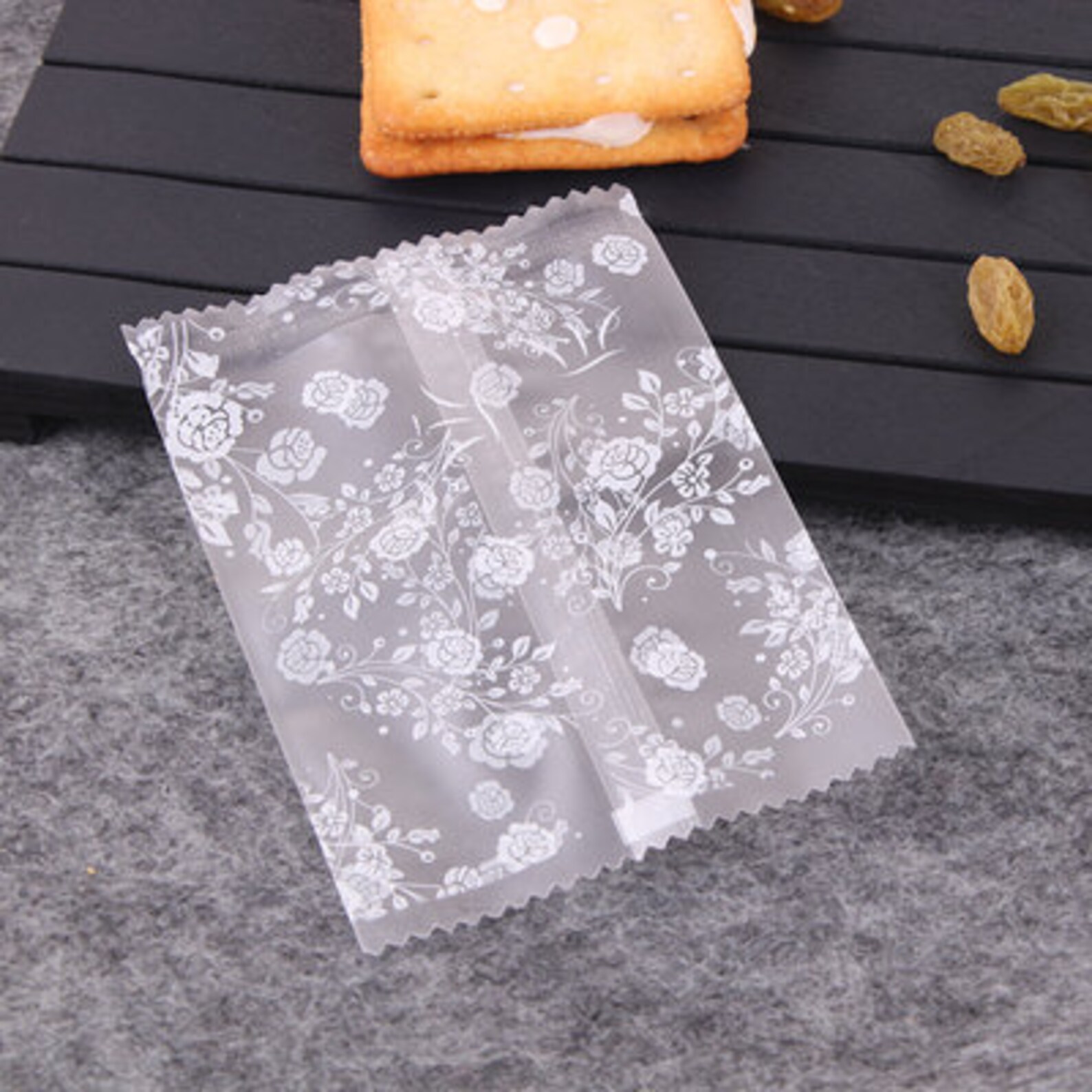 100 PCS rose heat seal cookie bag plastic packing bags candy Etsy