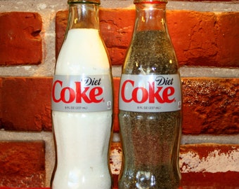 Coca-Cola Classic New Red Label Coke Bottle Salt & Pepper Set Shakers Bottles 