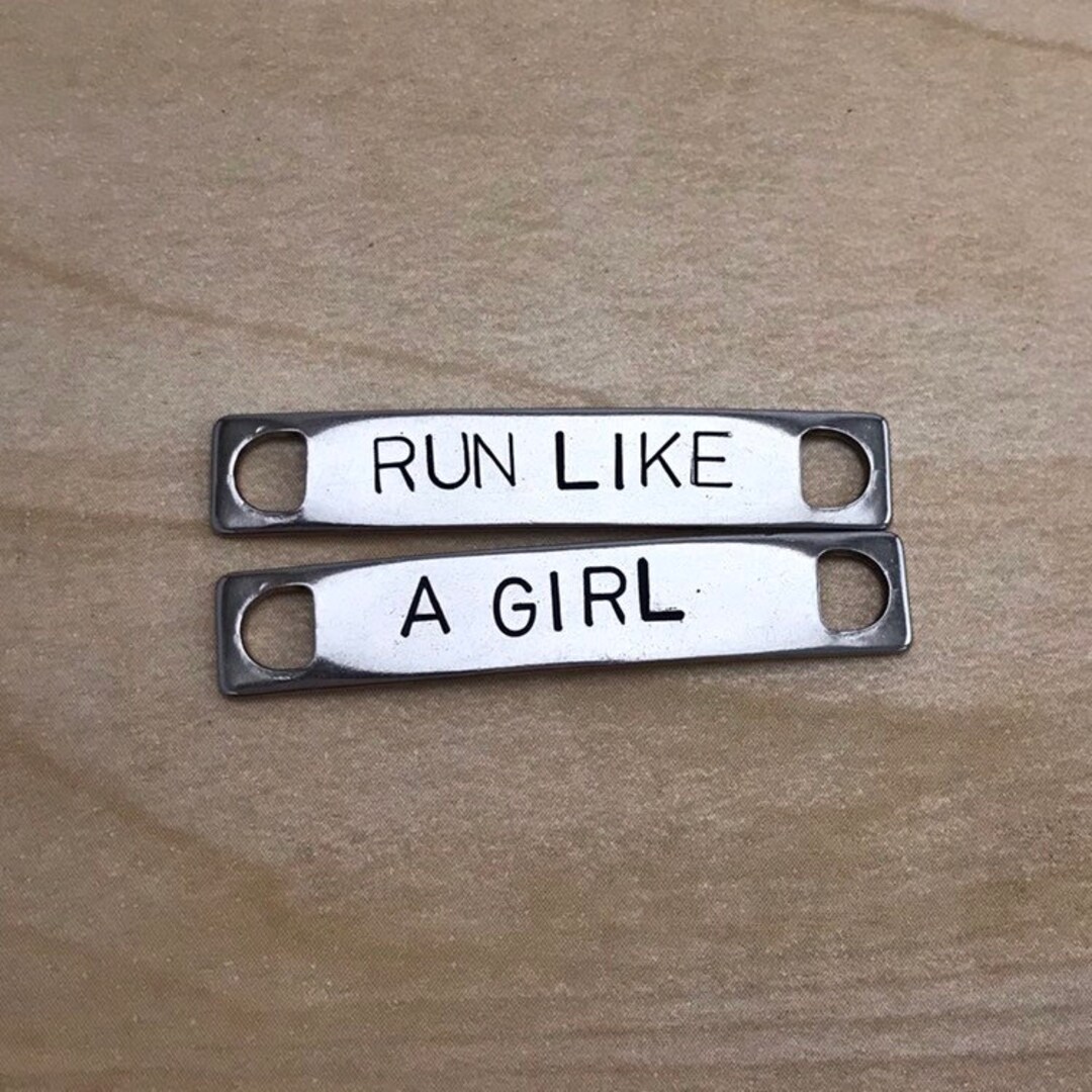 Just One More Mile or Custom Shoelace Charms / Shoe Tags. Etsy