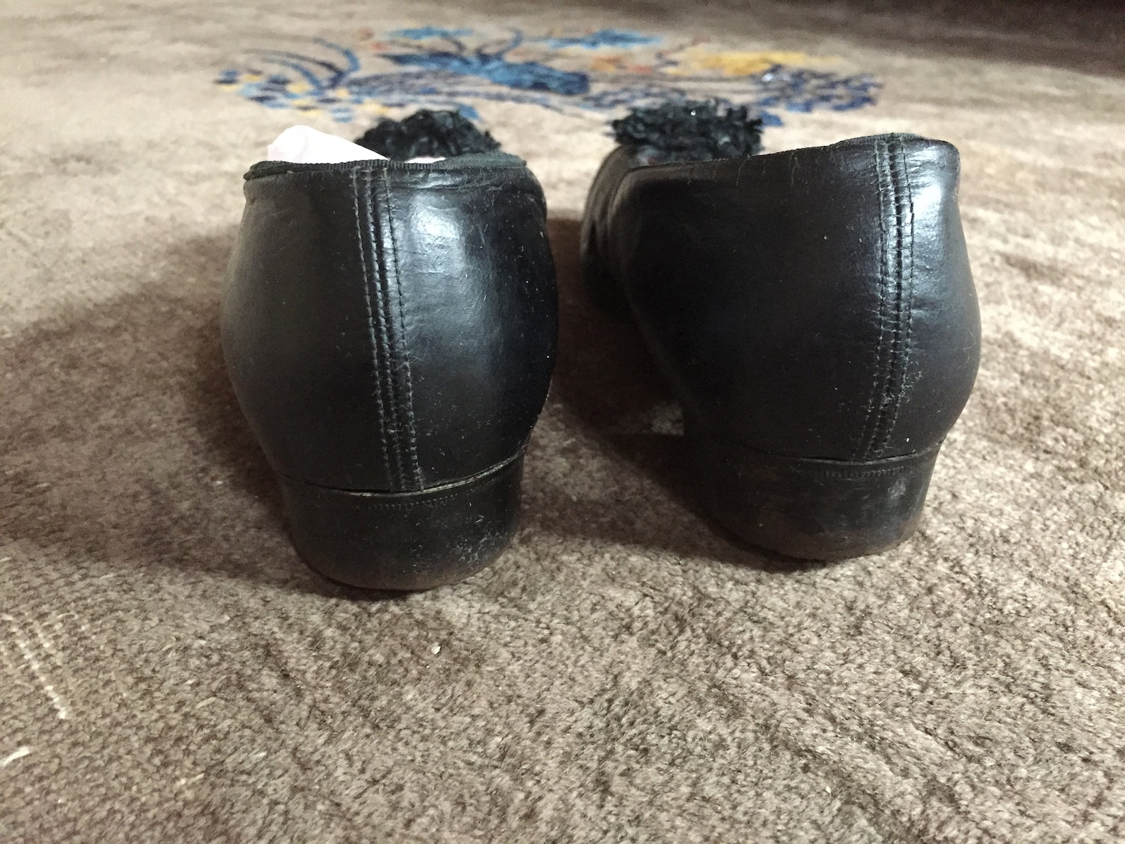 rare early pierrot-style shoes | ballet-style shoes with pom poms rare early pierrot-style shoes | ballet-style shoes with pom poms