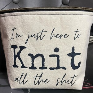 Projekttasche - Handgenähte Tasche/Projekttasche für Strickerinnen