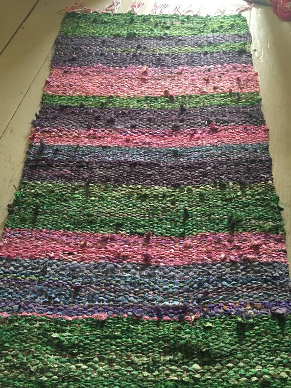 Handwoven sari silk rug Etsy