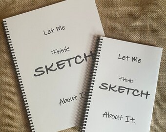 100 page Sketchbook, Handmade, Spiral-bound, blank notebook