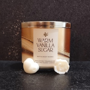 Warm Vanilla Sugar Wax Melts, Bath and Body Works wax melts, candle wax melts, wax melts