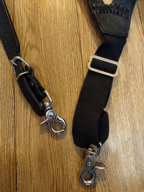 Vintage Leather Suspenders, pant suspenders, susp… - image 5