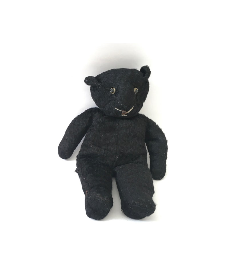 1940s bear vintage mohair teddy bear stuffed bear antique teddy bear Vintage teddy bear vintage bear vintage stuffed animal black bear