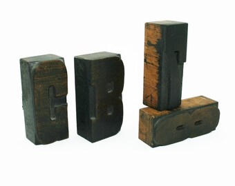 Father's Day gift, birthday gift for Dad, vintage letterpress wooden letters, vintage printing blocks, 1930s antique letterpress