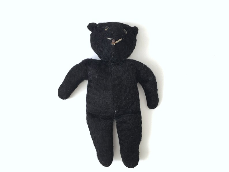 1940s bear vintage mohair teddy bear stuffed bear antique teddy bear Vintage teddy bear vintage bear vintage stuffed animal black bear