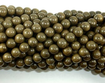 Full strand 10.3mm 011739003 42 Inch Matte Silkwood Beads Round Beads Approx 108 Beads 10mm Mala Beads