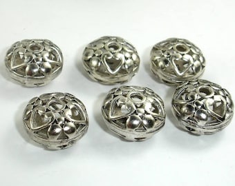 silver Color rectangular flat Spacer Beads M1055