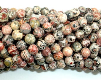 6mm Flat Heart Leopard Skin Jasper beads 16/" Strand approx. 70 beads natural