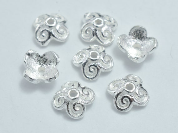Sterling Silver Bead Caps - Stones & Findings