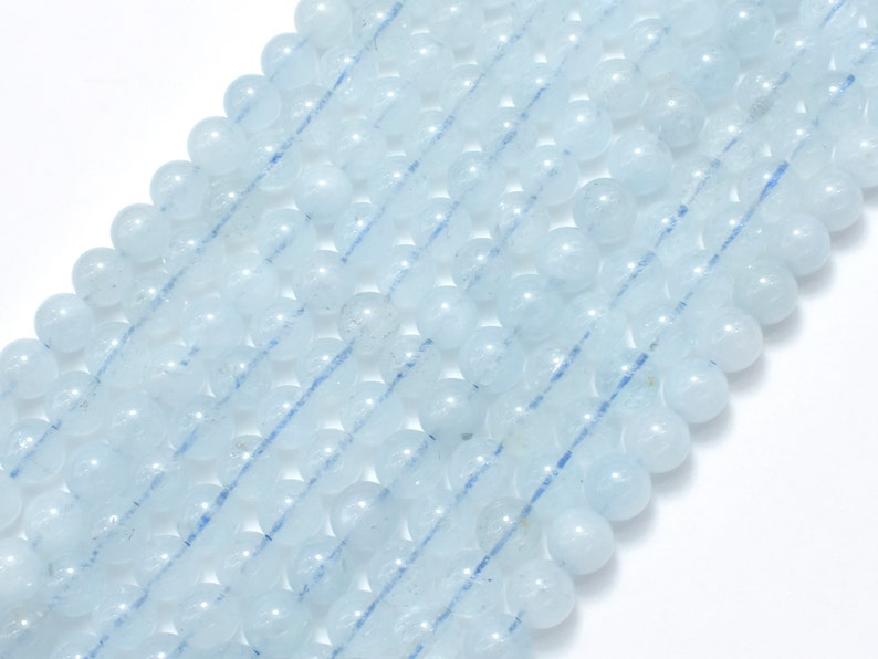 Aquamarine Beads, 6mm, Round Beads , 15.5 Inch, Full strand, Approx. 64 beads, Hole 1mm, A quality 123054008 image 4