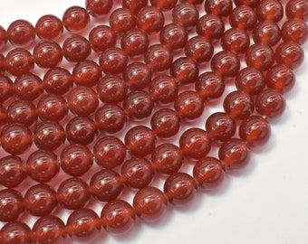 Carnelian, Round, 8mm (8.3mm), 15 Inch, Full strand, Approx. 48 beads, Hole 1mm, AA quality (182054003)
