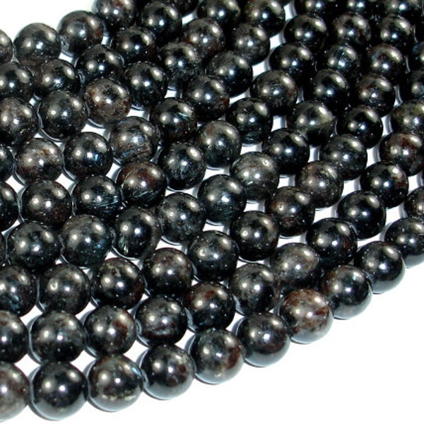 Astrophyllite Beads, 8mm Round Beads, 15.5 Inch, Full strand, Approx 48 beads, Hole 1mm, A quality (126054002)