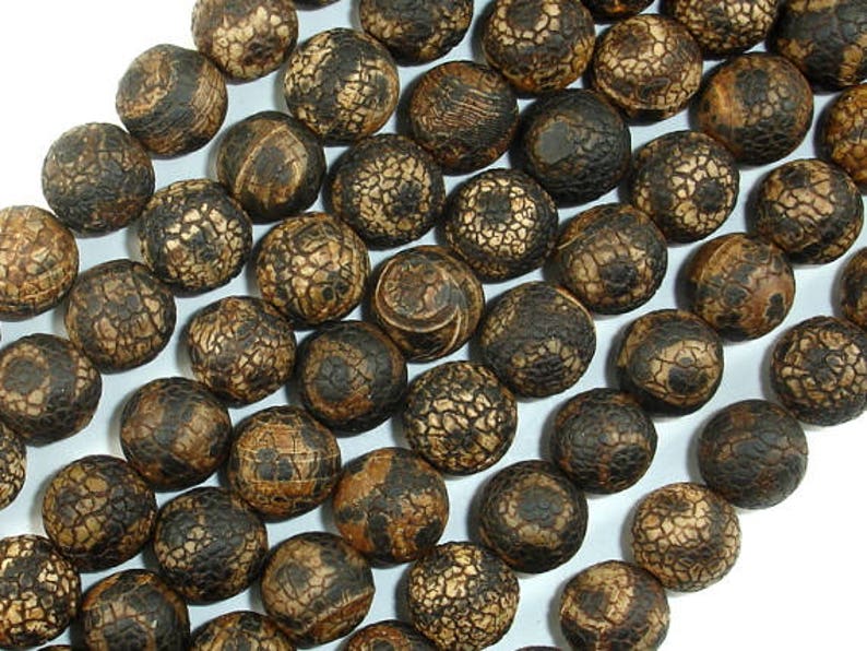 9.8mm 10mm 14 Inch 122054261 Crackle Tibetan Agate Full strand Round Beads Hole 1.2mm Approx 38 beads