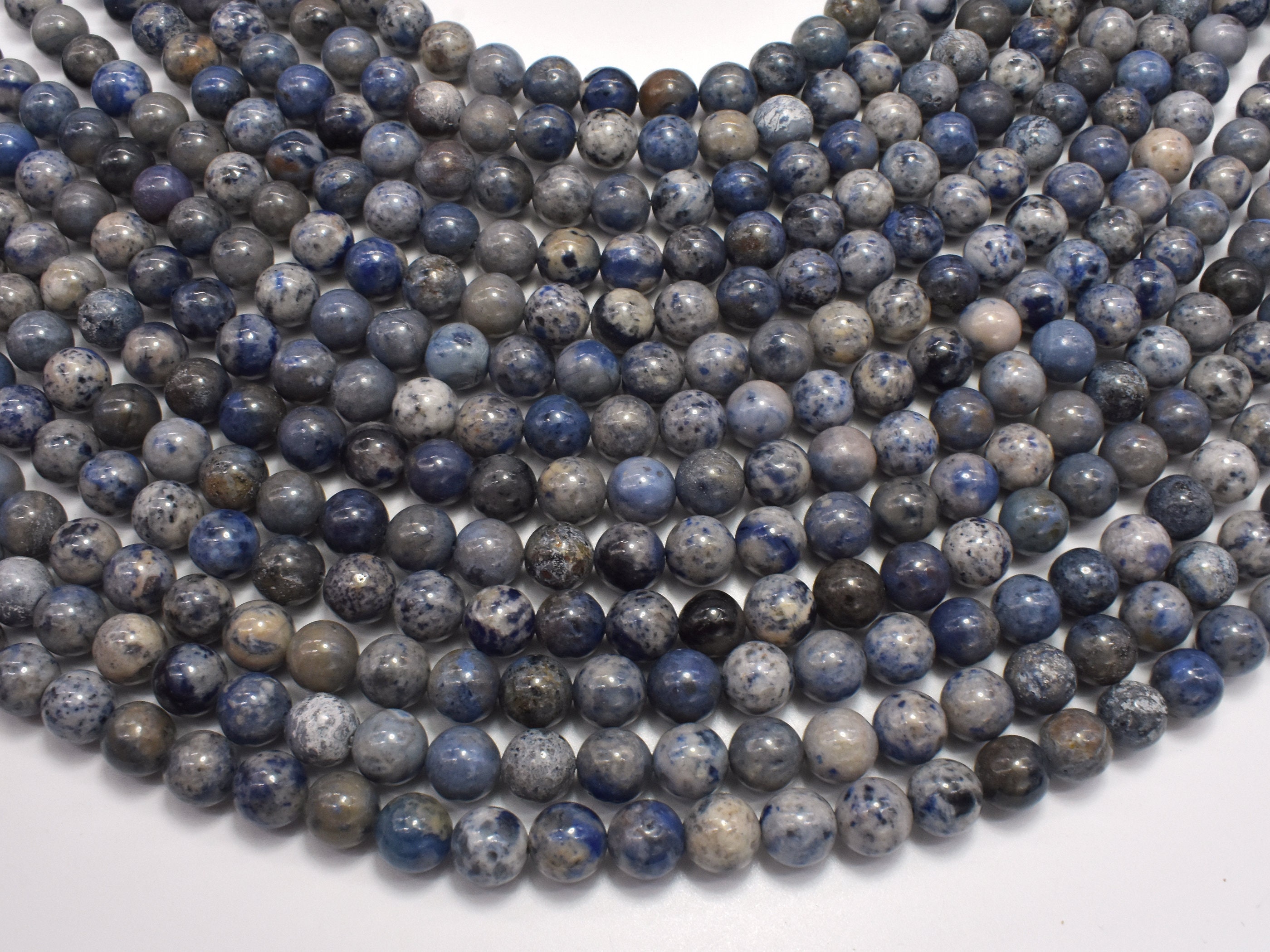 Dumortierite Beads 8mm 8.5mm Round Beads 15 Inch Full Etsy