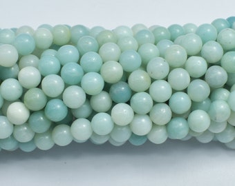 Amazonite Beads, Round, 6mm, 15.5 Inch, Full strand, Approx. 62-65 beads, Hole 0.8 mm (111054002)