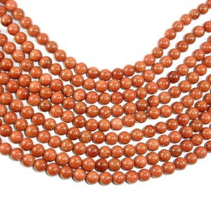 Goldstone Beads, Round, 7.8mm-8mm, 14.5 Inch, Full strand, Approx 48 beads, Hole 1mm, A quality (237054003)