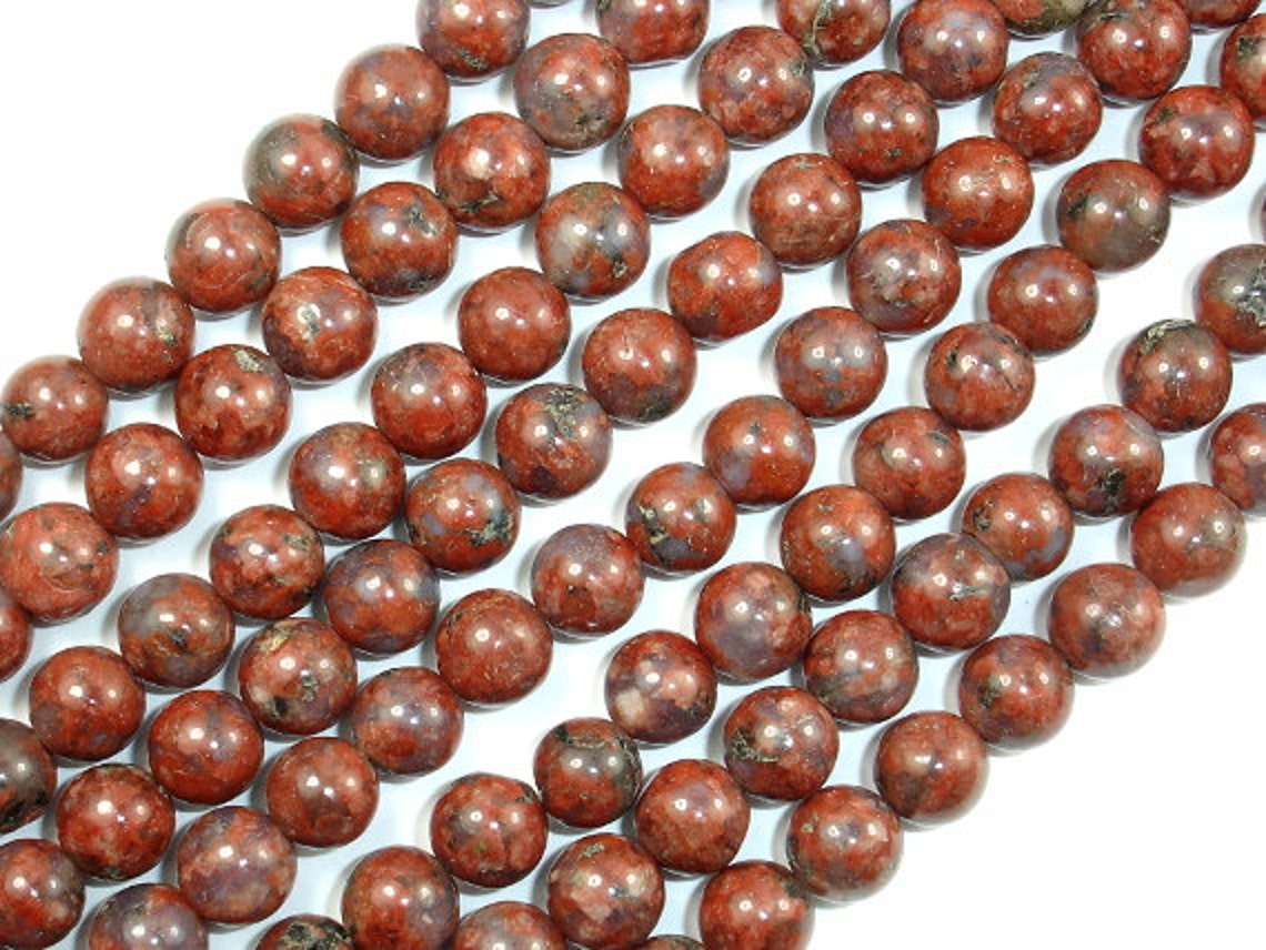 Red Sesame Jasper Beads 8mm Round Beads 15.5 Inch Full Etsy