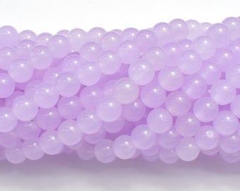 Jade - Lavender 6mm (6.3mm) Round Beads, 14.5 Inch, Full strand, Approx. 63 beads, Hole 1mm (211054220)