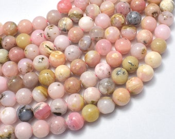 Pink Opal, 8mm, Round Beads, 15.5 Inch, Full strand, Approx. 50 beads, Hole 1mm (350054013)