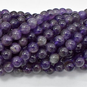 Amethyst 6mm (6.5mm) Round Beads, 15.5 Inch, Full strand, Approx. 62-65 beads, Hole 0.8mm (115054042)