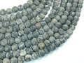 Matte Gray Picture Jasper Beads, 8mm (8.5mm), Round Beads, 15.5 Inch, Full strand, Approx 45 beads, Hole 1mm, A quality (141054008)