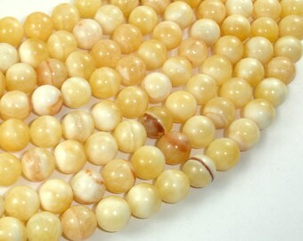 Honey Jade, 10mm (10.2mm), Round, 16 Inch, Full strand, Approx. 40 beads, Hole 1mm, A quality (238054003)