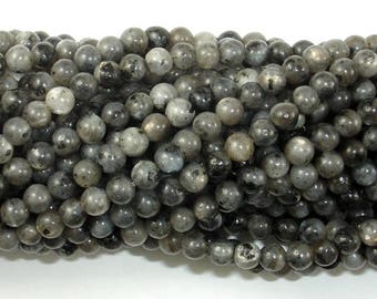 Black Labradorite Beads, Larvikite, Round, 4mm (4.6mm), 15 Inch, Full strand, Approx. 85 beads, Hole 0.8mm (137054006)