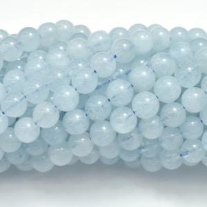 Aquamarine Beads, 6mm, Round Beads , 15.5 Inch, Full strand, Approx. 64 beads, Hole 1mm, A quality 123054008 image 1