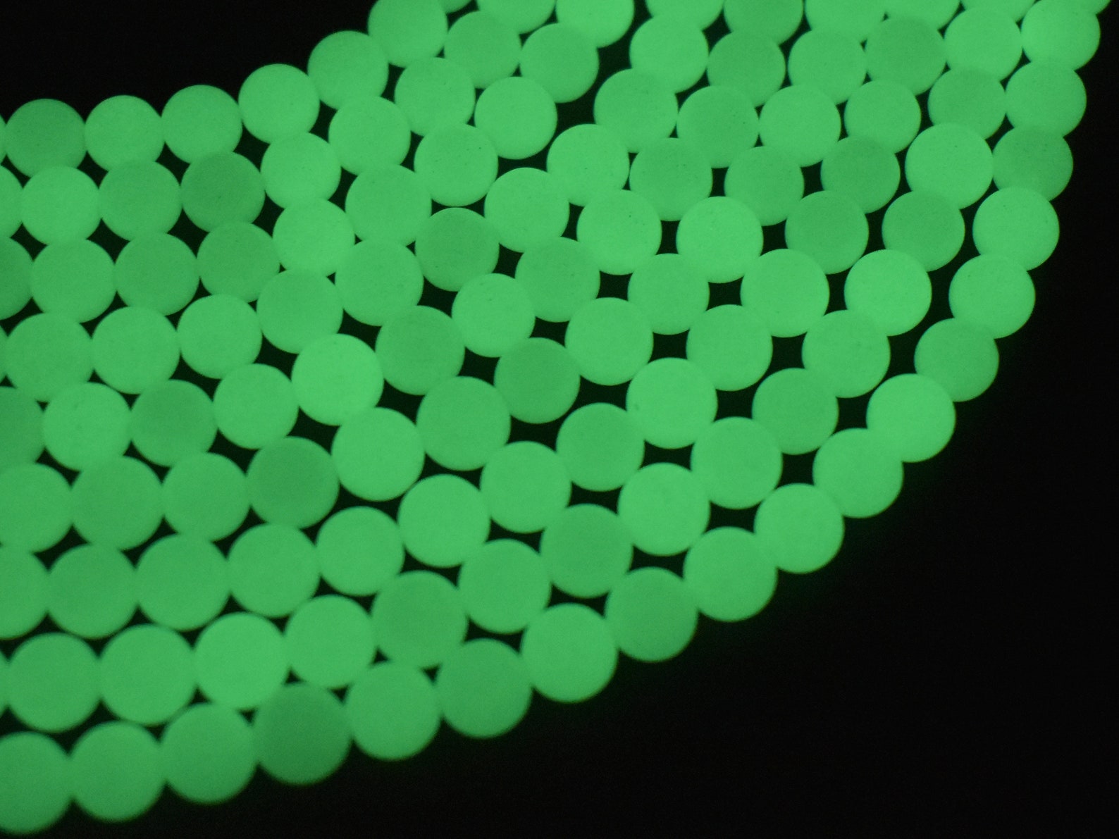 Glow in The Dark BeadsGreen Luminous Stone 6mm Round Beads Etsy