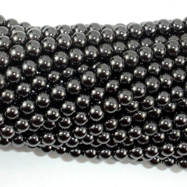 Magnetic Hematite Beads, Round, 4mm, 16 Inch, Full strand, Approx 104 beads, Hole 1 mm, A quality (269054006)