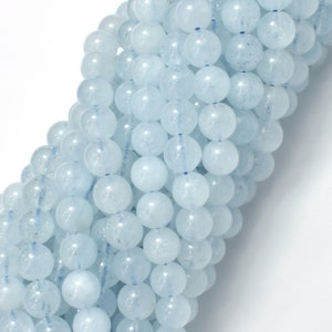 Aquamarine Beads, 6mm, Round Beads , 15.5 Inch, Full strand, Approx. 64 beads, Hole 1mm, A quality 123054008 image 3