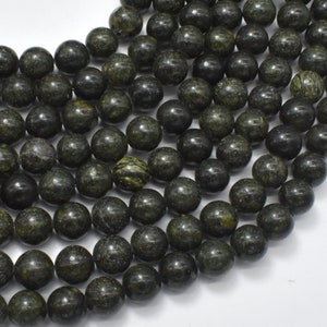 Serpentine Beads, 8mm(8.5mm) Round Beads, 15 Inch, Full strand, Approx. 46 beads, Hole 1mm (395054002)