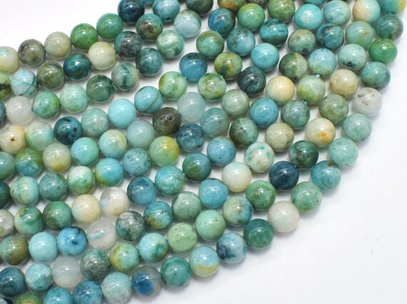 Hemimorphite Beads: 6mm Round, 15.5 Inch, (271054012)