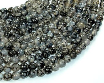 9.8mm 10mm 14 Inch 122054261 Crackle Tibetan Agate Full strand Round Beads Hole 1.2mm Approx 38 beads