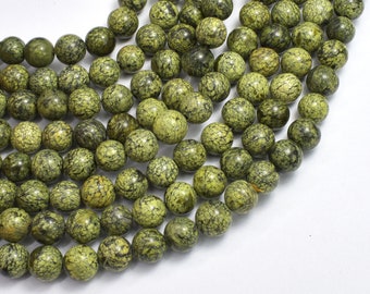 Serpentine 8mm(8.5mm) Round Beads, 15 Inch, Approx. 45 beads, Hole 1mm (395054005)