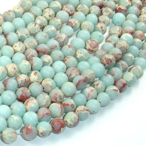 Matte Impression Jasper, 6mm (6.5mm), Round, 14.5 Inch, Full strand, Approx. 59 beads, Hole 1mm (281054036)